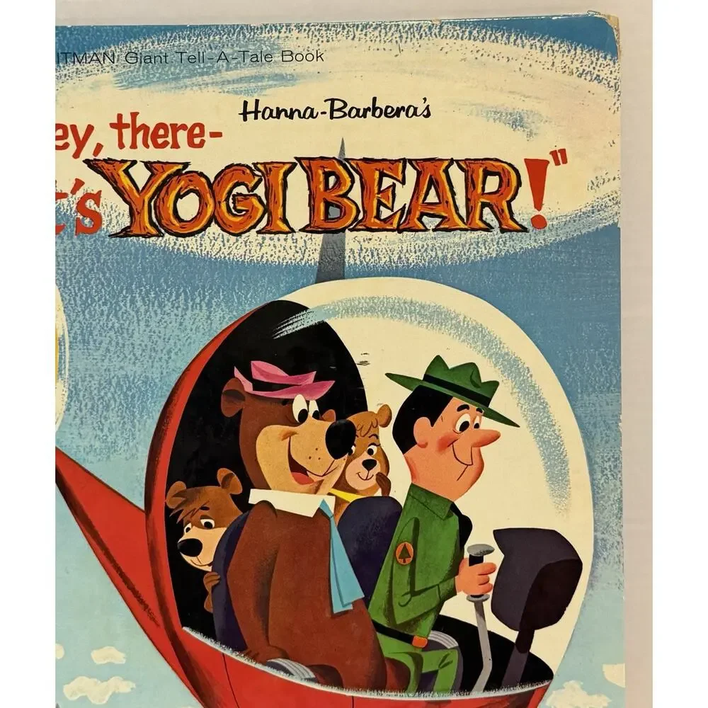 Vintage 1964 Hanna-Barbera Mel Crawford HEY THERE IT'S YOGI BEAR Big Golden Book